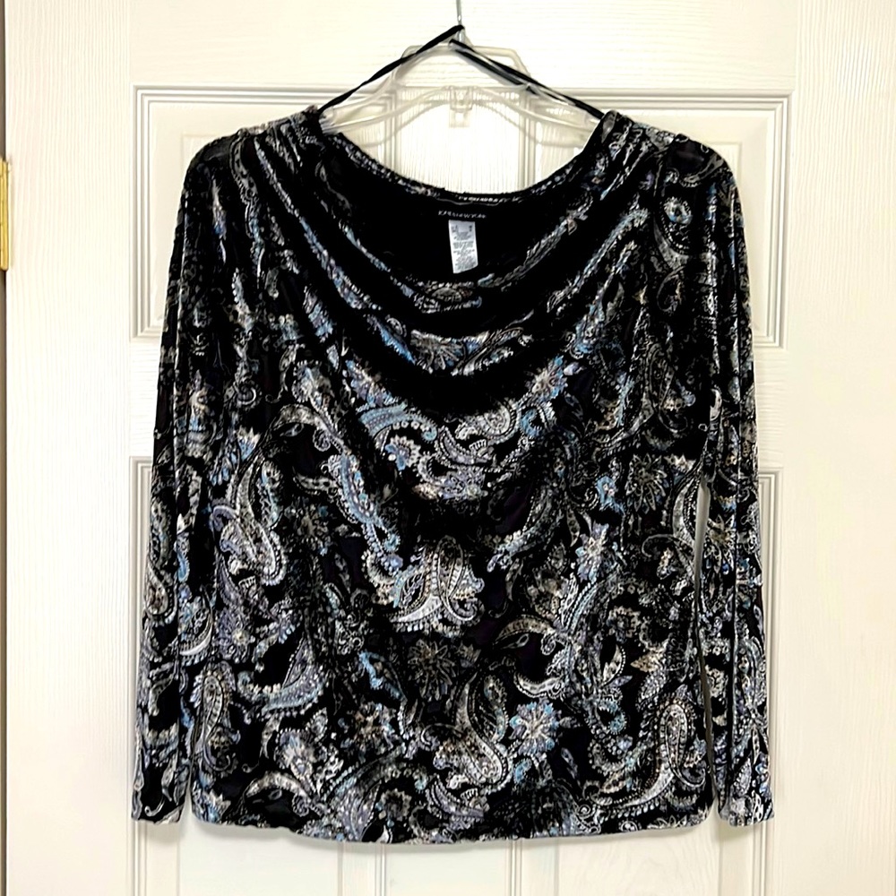Jones New York blouse, size M, velvet